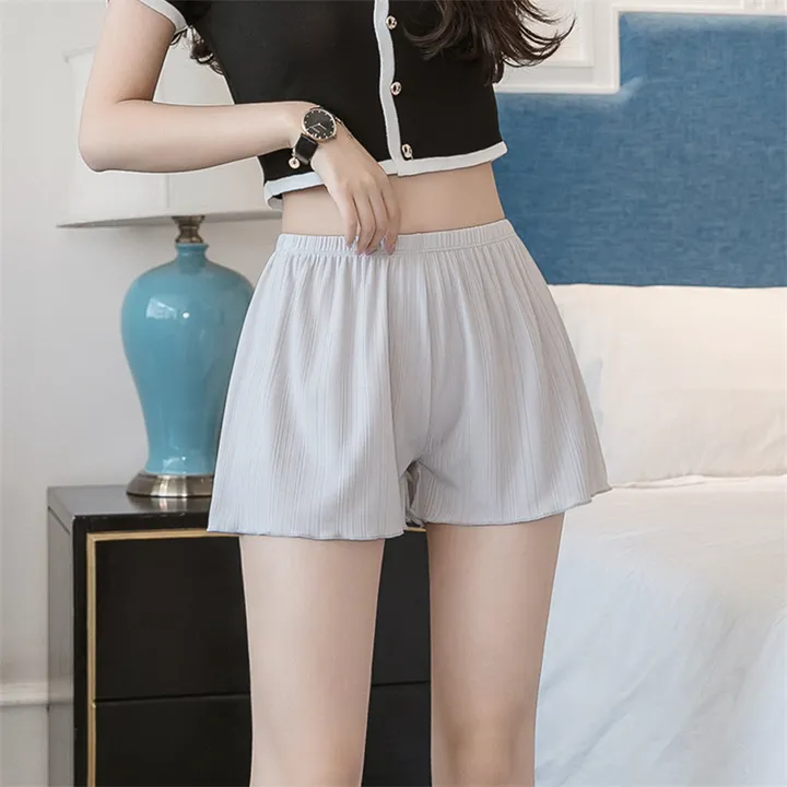 [1+1/3부반바지]찰랑 시원 쫀쫀 물결라인 밴딩 홈웨어 파자마 속바지 잠옷바지 상세 이미지 16