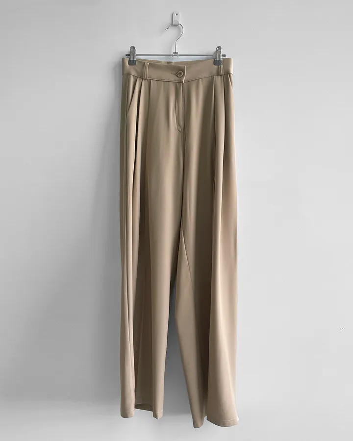[4계절템/숏,롱/~2XL] 올리브유 메가 통 와이드 더블 핀턱 사계절 슬랙스 상세 이미지 87