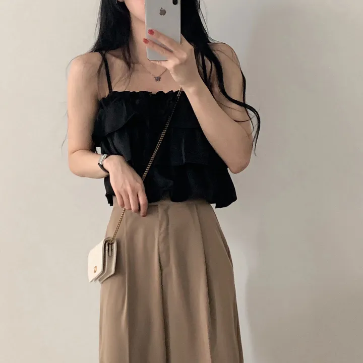[베스트재진행] 메리미 프릴 캉캉 뷔스티에 크롭 끈나시;2col 상세 이미지 58