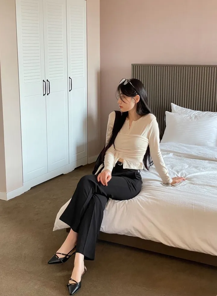 웨이드 무드 버튼 투웨이 물결 랩 가디건 2color 상세 이미지 30