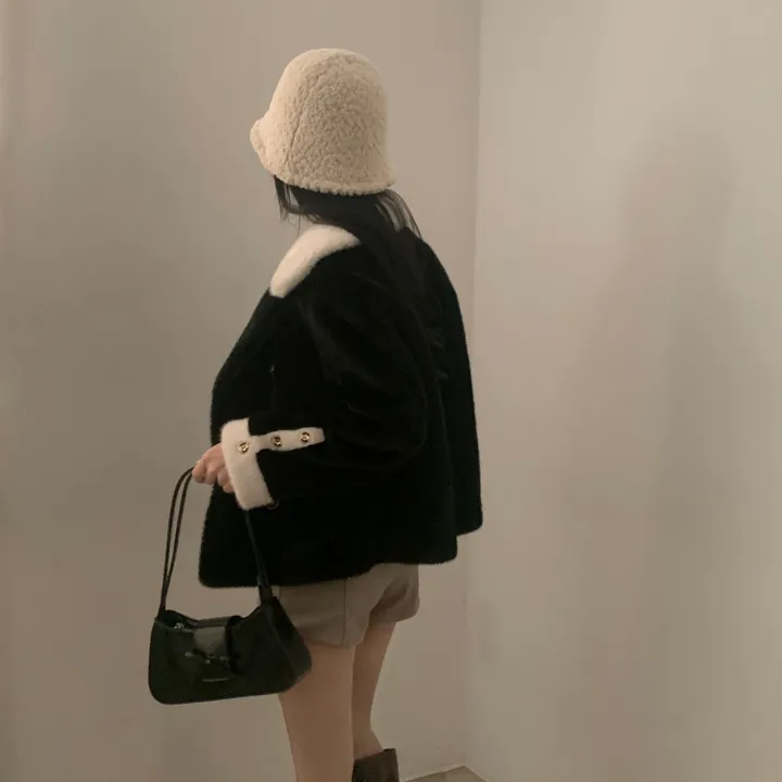 [따뜻해요/분위기갑🖤] 체코 밍크 퍼 루즈핏 카라자켓 - 2color 상세 이미지 15