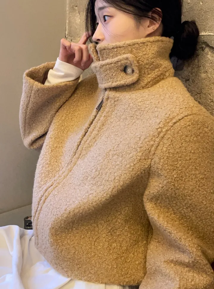 [주문폭주] 크리미 하이넥 숏코트 - 2col 상세 이미지 31