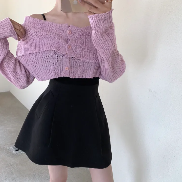 하프 크롭 볼레로 가디건 상세 이미지 23
