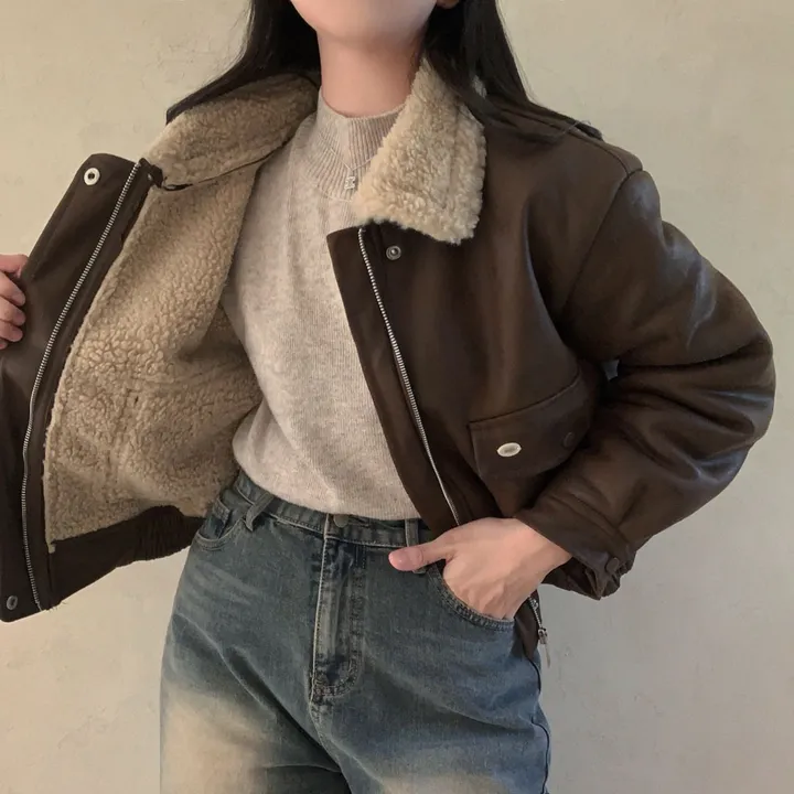 [양털안감🖤/겨울무스탕]고급빈티지무드, 소프트 스웨이드 양털 무스탕 점퍼 자켓 상세 이미지 42