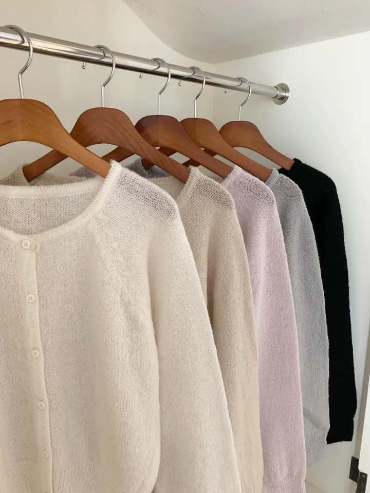 [보송/여리핏☁️] 바스 모헤어 가디건 (5color) 봄가디건/여름옷/데일리룩/데이트룩/벚꽃/나들이룩/핑크/니트/피크닉룩 상세 이미지 55