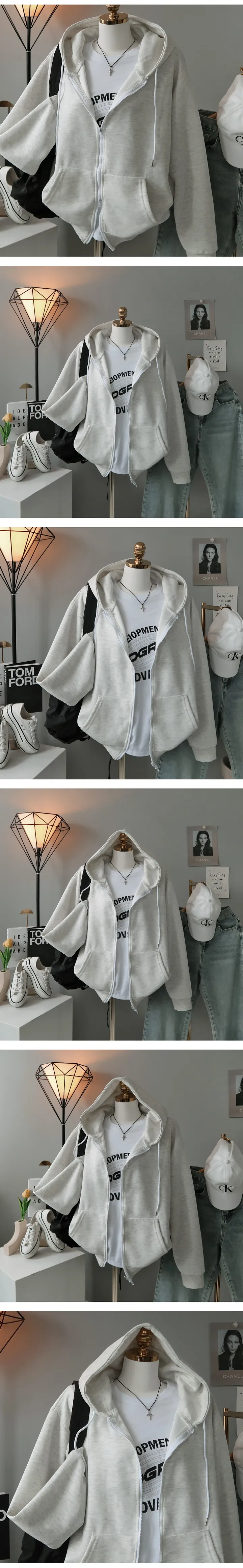 [2사이즈선택/UNISEX🤍오버핏!퀄보장 교복템 *투웨이집업* 데일리 후드집업 ] 올데이투웨이후드집업 상세 이미지 2