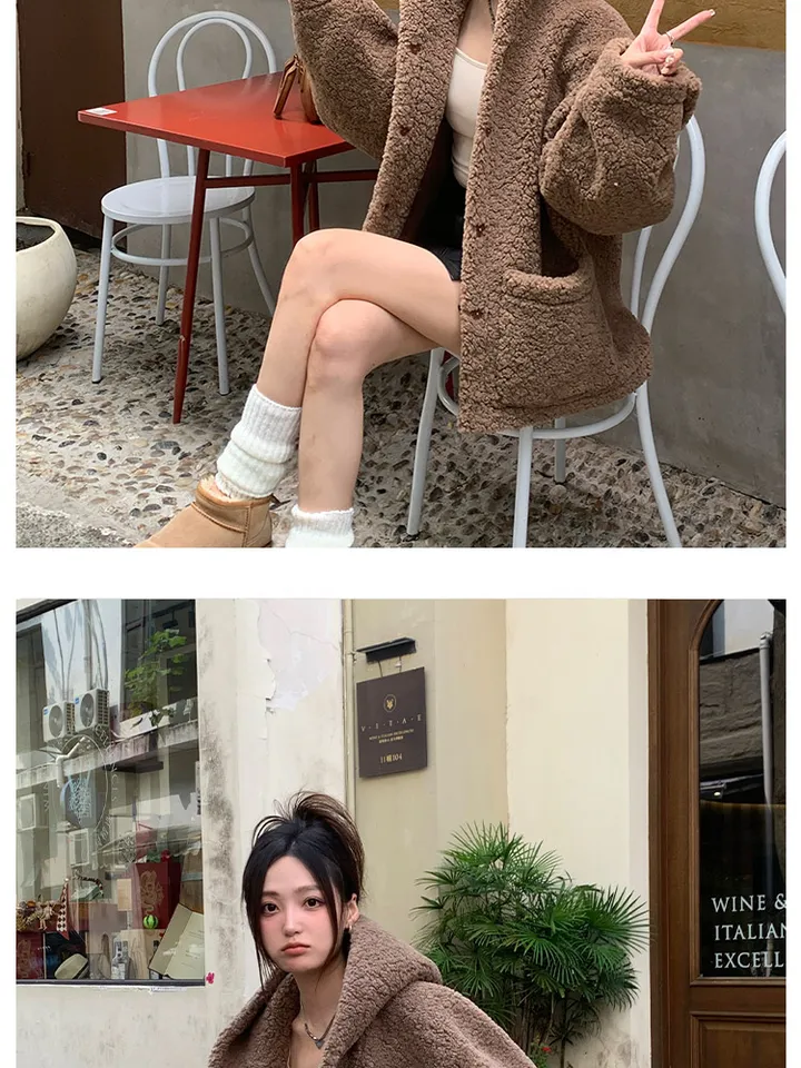 피글렛 양기모후드 무스탕 오버핏 후드집업 후리스 오버핏자켓 오버핏후드티 기모후드집업 투웨이후드집업 후드가디건 상세 이미지 24