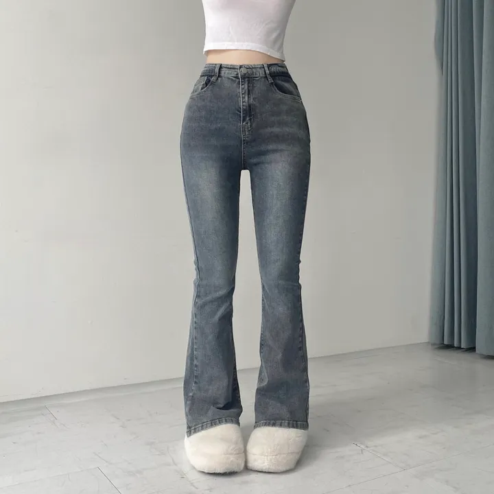 [인생팬츠/기장선택/~2XL] 빈티지 워싱 스판 하이웨스트 부츠컷 데님 롱 팬츠 - 6color 상세 이미지 23