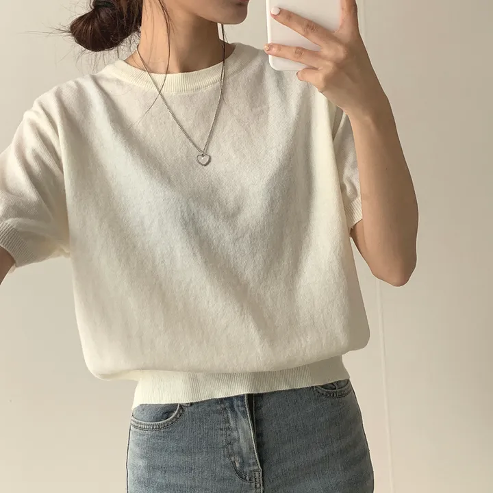 [ 샥출발*.* 데일리/9colors] 프루츠 라운드 반팔 니트 상세 이미지 9