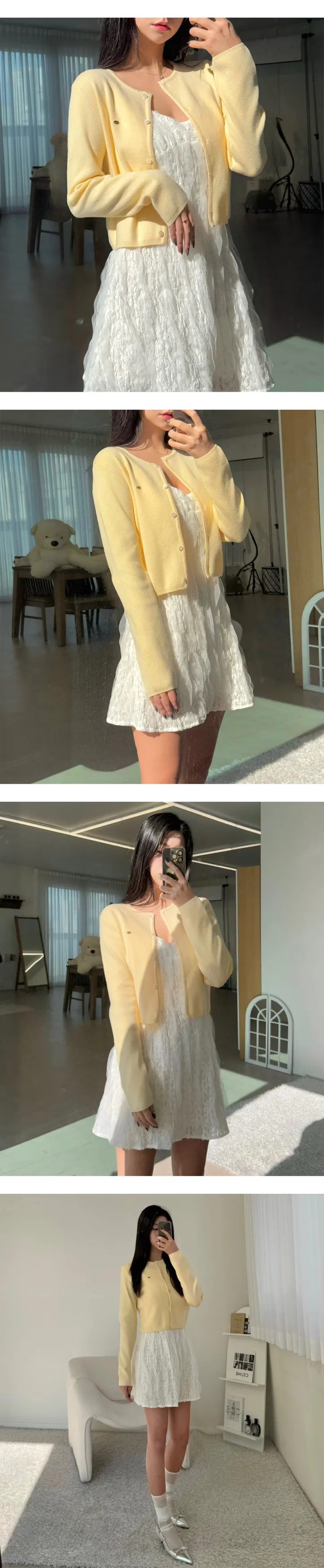 봄 가디건🌼 실버 팬던트 파스텔 가디건 상세 이미지 3