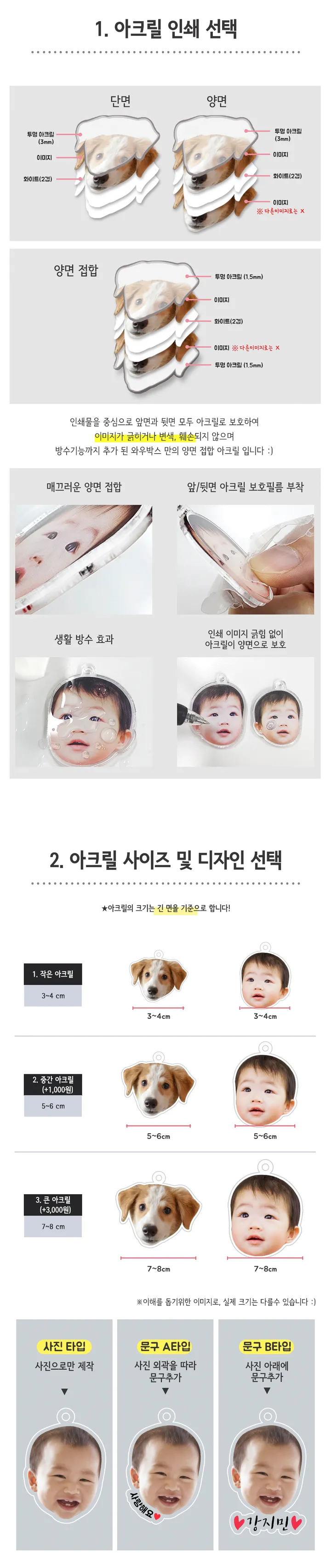 아크릴키링 제작 캐릭터 네임택 자동차키링 열쇠고리 가방 키홀더 뱃지 굿즈제작 상세 이미지 4