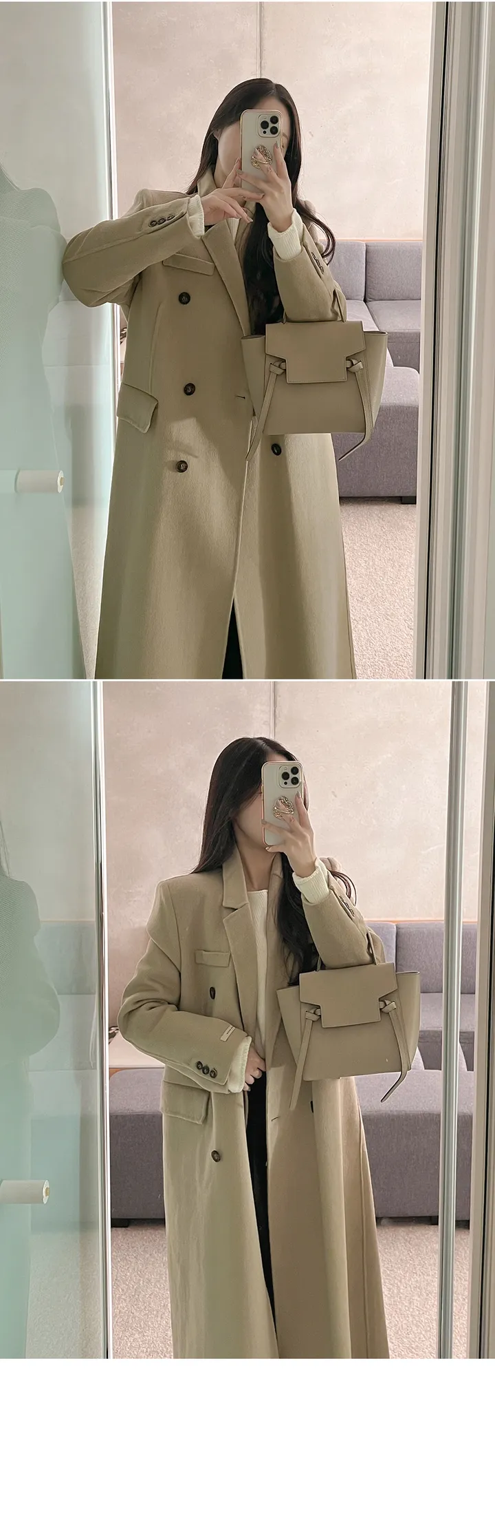 *당일발송*[울]리턴 핸드메이드 롱 코트ct (4color) 상세 이미지 9