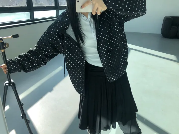 도트후드바람막이 (2color) 상세 이미지 1