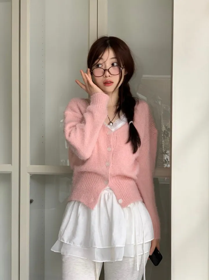 [캡내장O/스판좋아요/부드러워요]메이디 레이스 레이어드 슬림핏 슬리브리스 골지 캡나시 3color 상세 이미지 49