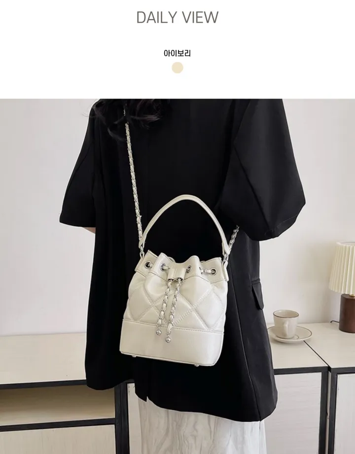 [당일출고🚀]묶음할인 3way 데일리 퀄팅 미니 복조리백 데일리 룩, 데이트, 여행, 학생, 직장인 패션백 상세 이미지 12