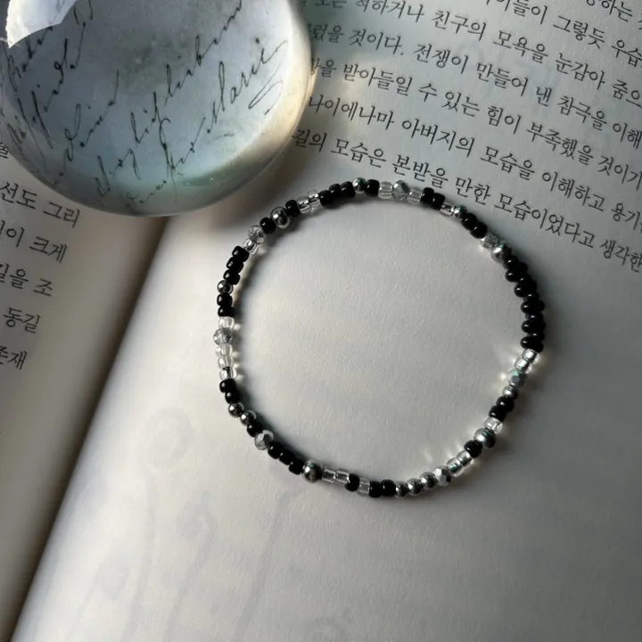 handmade] twinkle black bracelet 상세 이미지 2