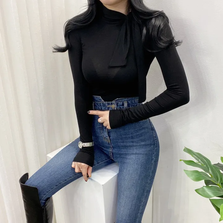 🚀당일발송🚀 [여성미가득] 럽럽 스카프 폴라 티셔츠 상세 이미지 36