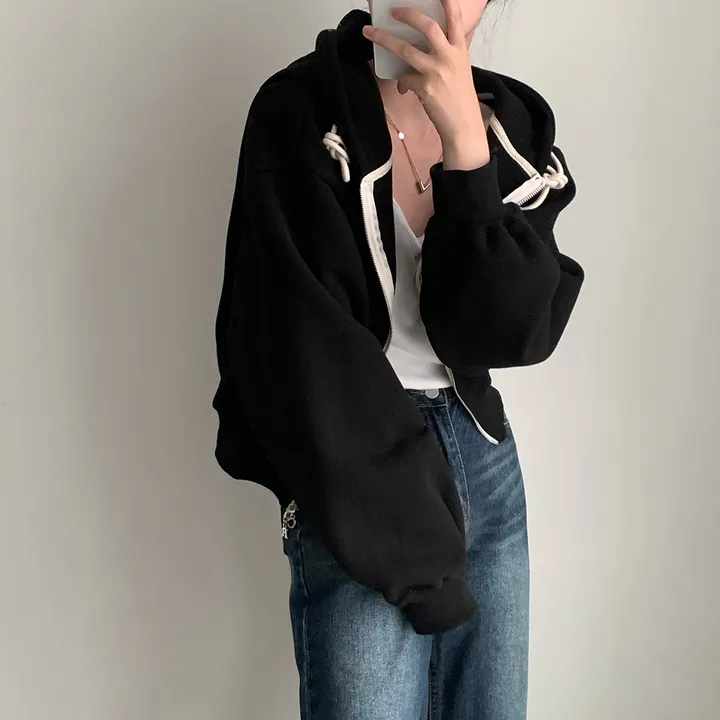 [완전인기✨/백염컬러 당일출고!] 자체제작 크치Made 꿈에 나온 핏, 투웨이 양기모 크롭 후드집업 ver 아우터 자켓 - zipup 상세 이미지 223