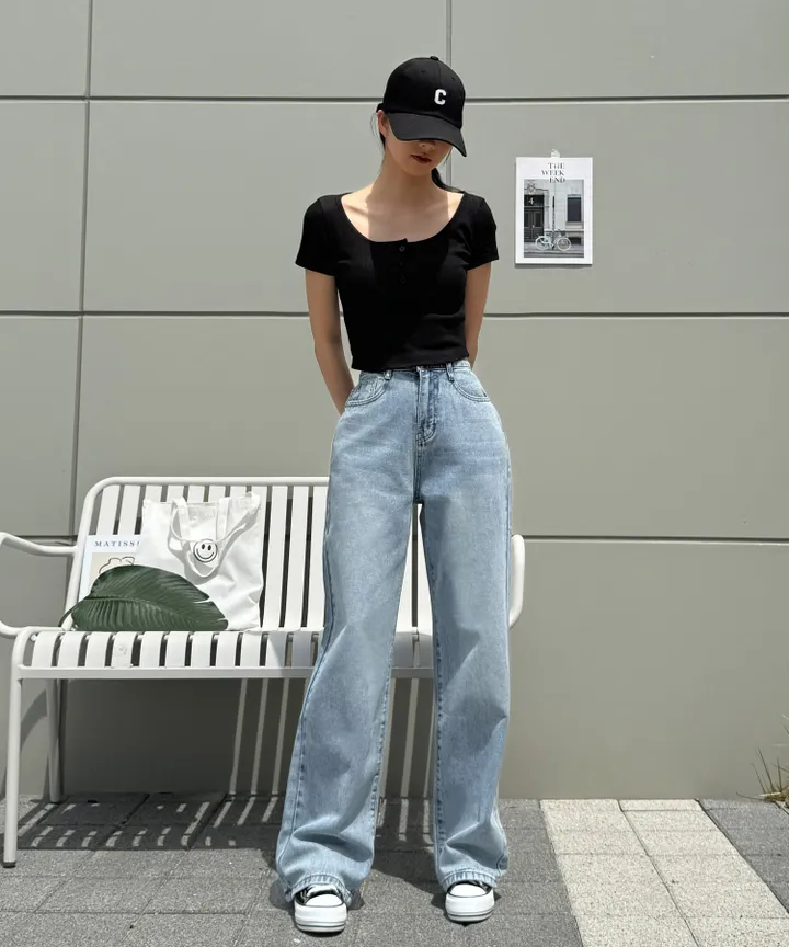 [3단기장/~2XL/6color/핫아이템]노수선와이드기획데님팬츠 상세 이미지 40