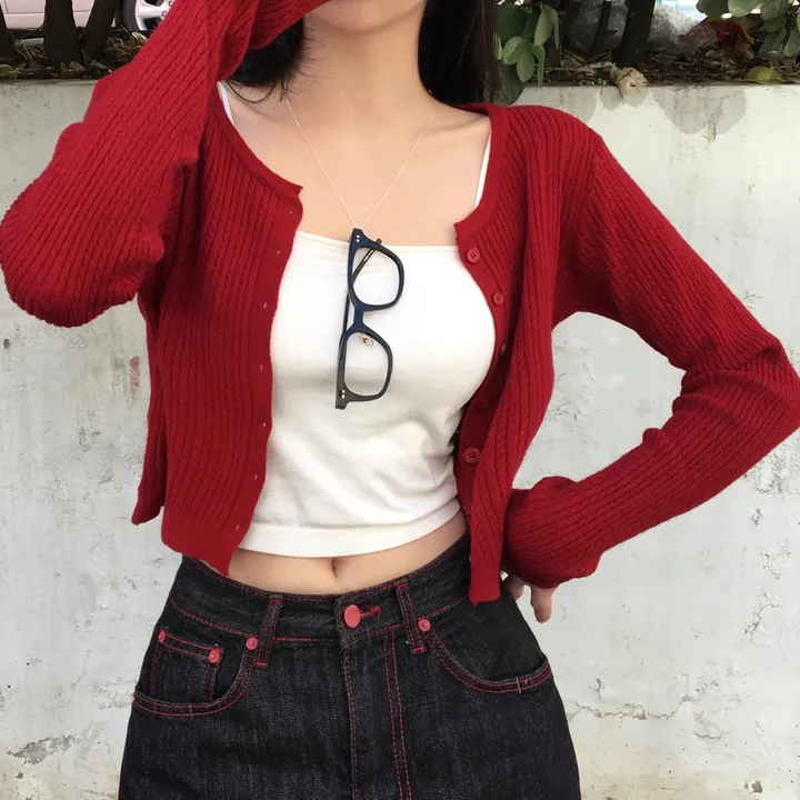 [고퀄❤️/데일리가디건] 프렌치 슬림핏 라운드 꽈배기 니트 긴팔 가디건 봄신상 간절기아우터 데일리템 레이어드 여리핏 5color 상세 이미지 17