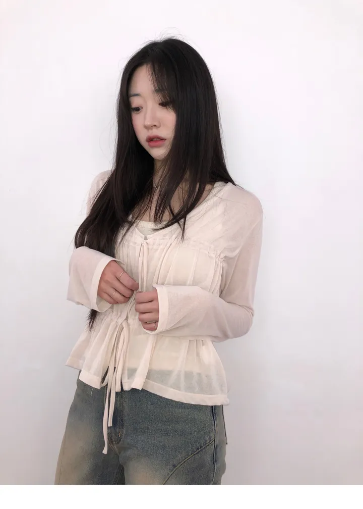 shirring cardigan (2color) / 셔링 가디건 상세 이미지 11