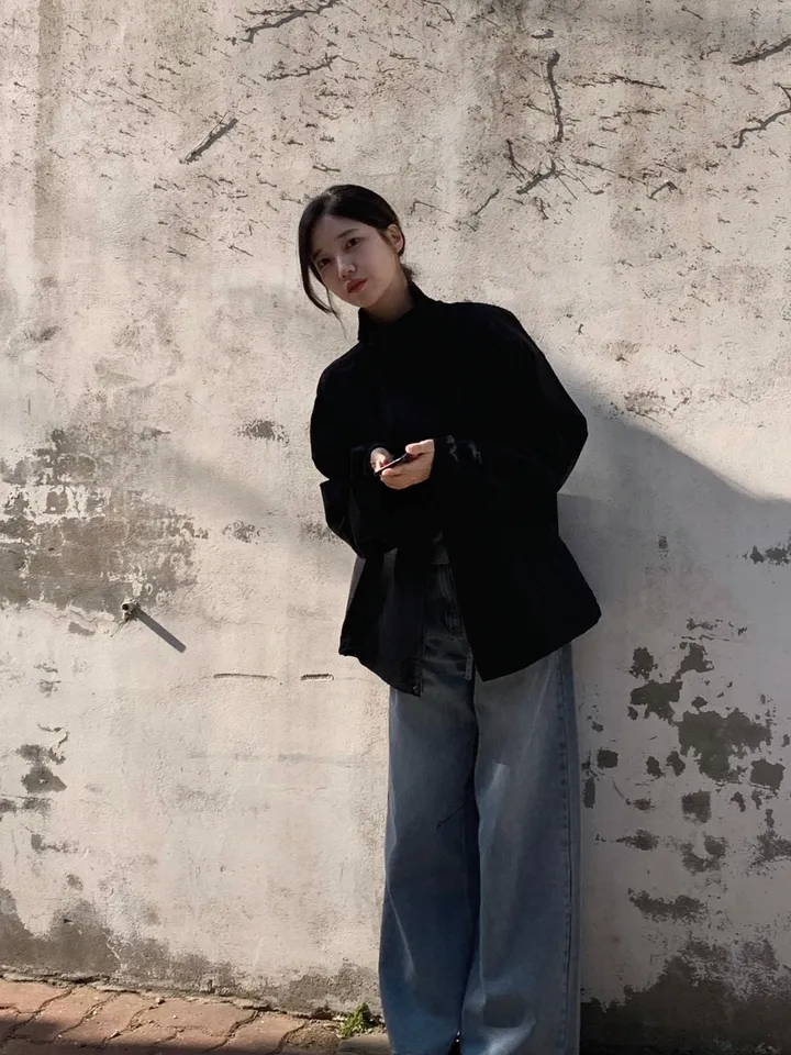 [트렌치 바람막이🤍/아우터맛집!] 트렌치바람막이 야상 하이넥 바람막이 숏트렌치 간절기아우터 데일리룩 숏야상 봄 자켓 오버핏자켓 상세 이미지 39