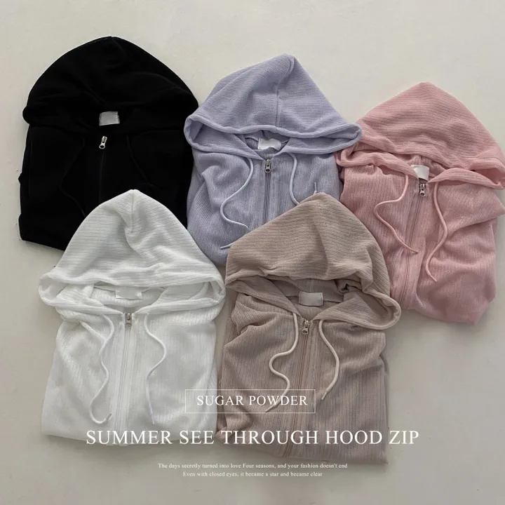 [여름아우터!/은은한비침] 한여름까지 필요한 투웨이 시스루 니트 후드집업,점퍼 - 5color 상세 이미지 2