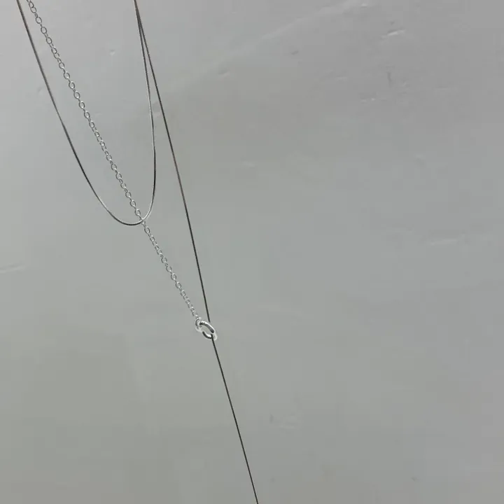 *어디든잘어울리는*플랑 투인원 실버 투인원 토글 바 팬던트 롱 목걸이 상세 이미지 5