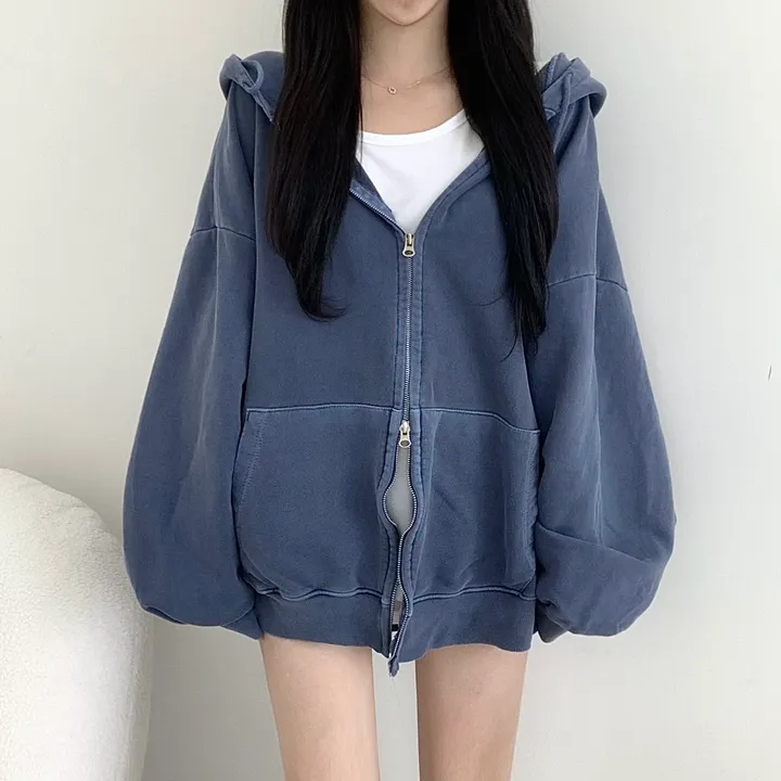 [커플템왕추천❤️/탄탄고퀄] 베이 피그먼트 쭈리 투웨이 후드집업 상세 이미지 27