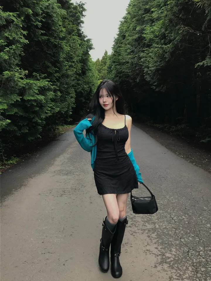 드레스 모델 착용 이미지-S1L59