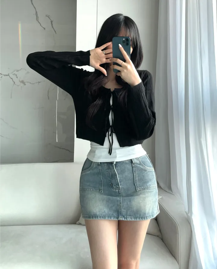 [주문폭주🤍/리본포인트!]  💘남심 저격해버릴 리스 쓰리리본 가디건 상세 이미지 30