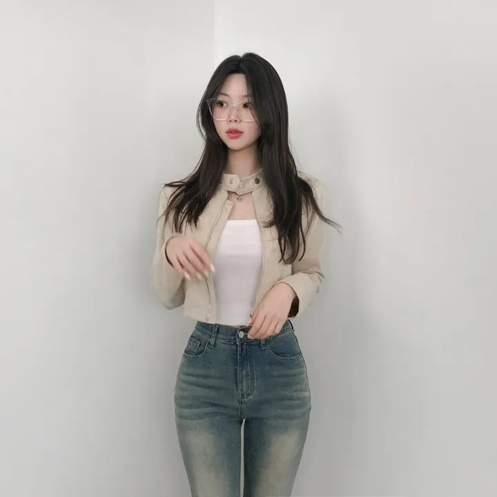 [부드러움/핏넘예] 봄자켓으로 추천! 차이나카라 크롭핏 슬림 스웨이드 자켓 상세 이미지 9