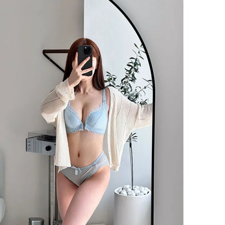 🚀당일발송🚀빅사이즈 앞후크 노와이어 속옷세트 A컵 B컵 C컵 D컵 E컵 뽕브라 왕뽕 섹시한 속옷 연말 남자친구 크리스마스 바디프로필 큰사이즈 편한속옷 상세 이미지 32