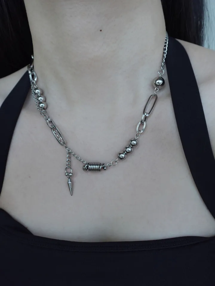 [써지컬] pierce drop necklace | 피어싱 볼 드롭 목걸이 상세 이미지 14