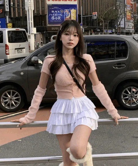 [워머set/강추템] 페미닌 앙고라 워머 니트