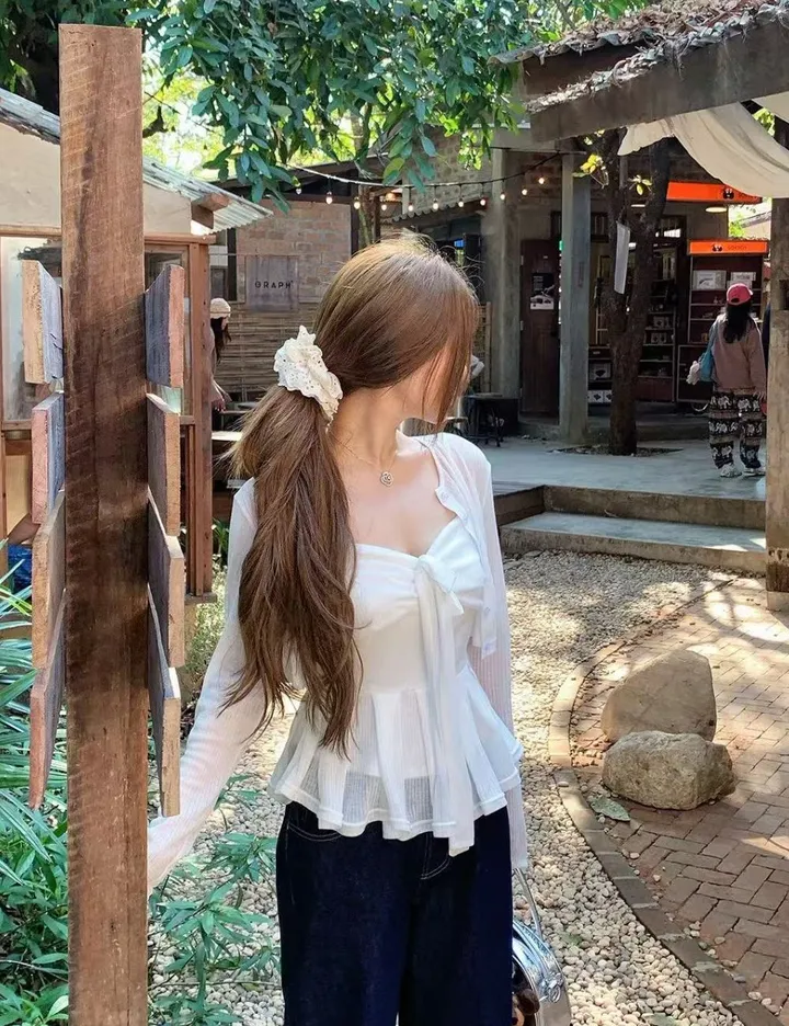 [봄/세트] 나리 리본 포인트 가디건 세트 - 1color 상세 이미지 2