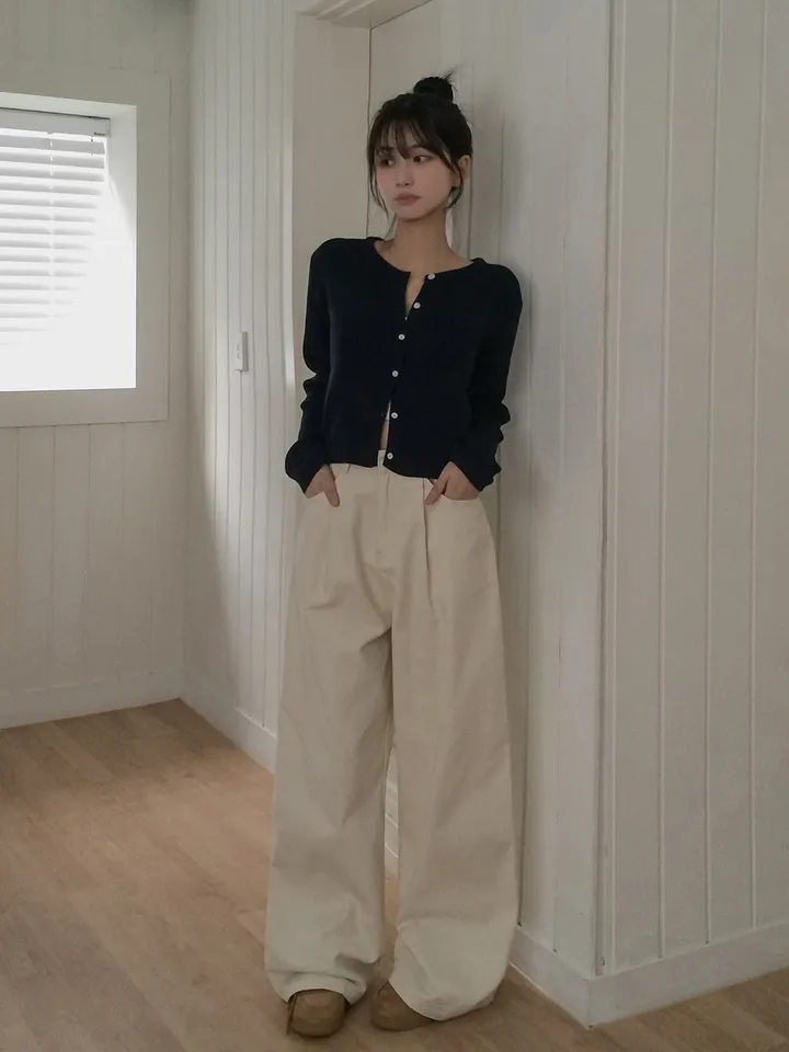 +영상[핏강추🤎] 틴츠 핀턱 코튼 와이드핏 롱 팬츠 3colors 상세 이미지 19