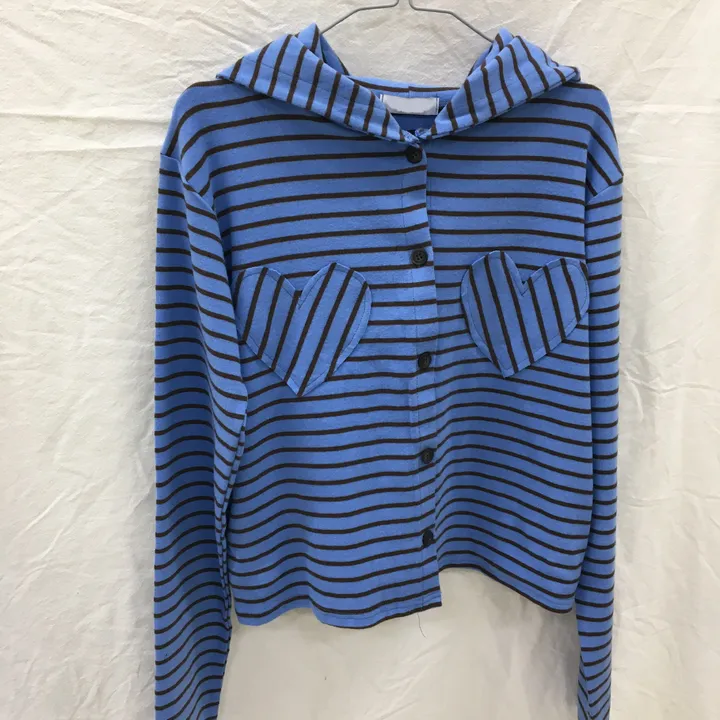 LOVELY🤍 - 하트 포켓 단가라 후디 가디건 (3color) 상세 이미지 14