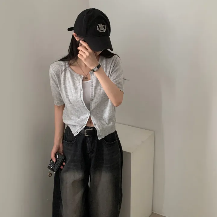 [고급여름원단/데일리] 시원한, 뱀부 반팔 니트가디건 - 7color 상세 이미지 11
