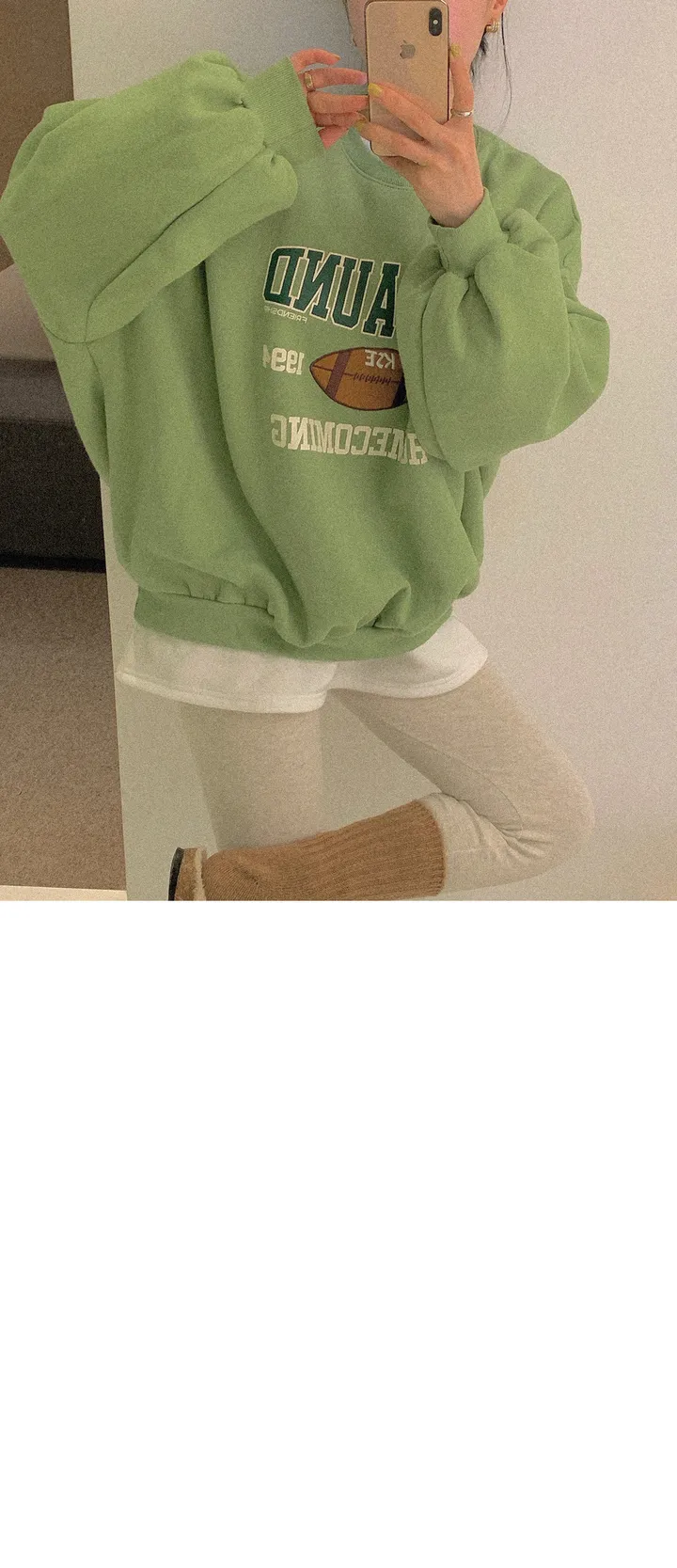 [데일리템/따뜻해요☕]스판 피치 기모 레깅스 (4color) 상세 이미지 4