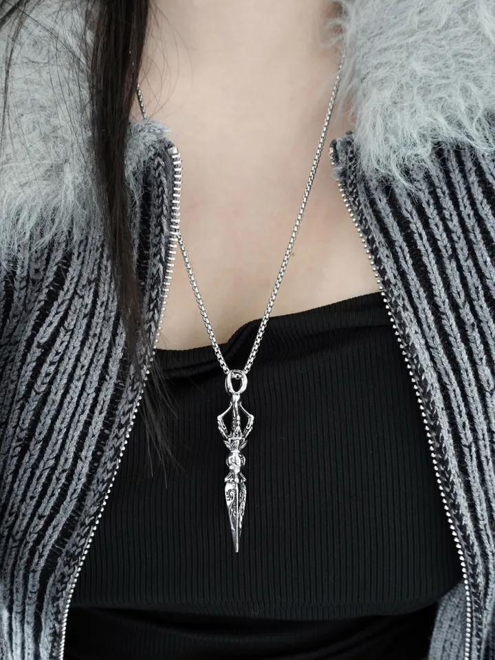 [s.steel] sculpture necklace | 조각 빈티지 목걸이 써지컬 상세 이미지 25