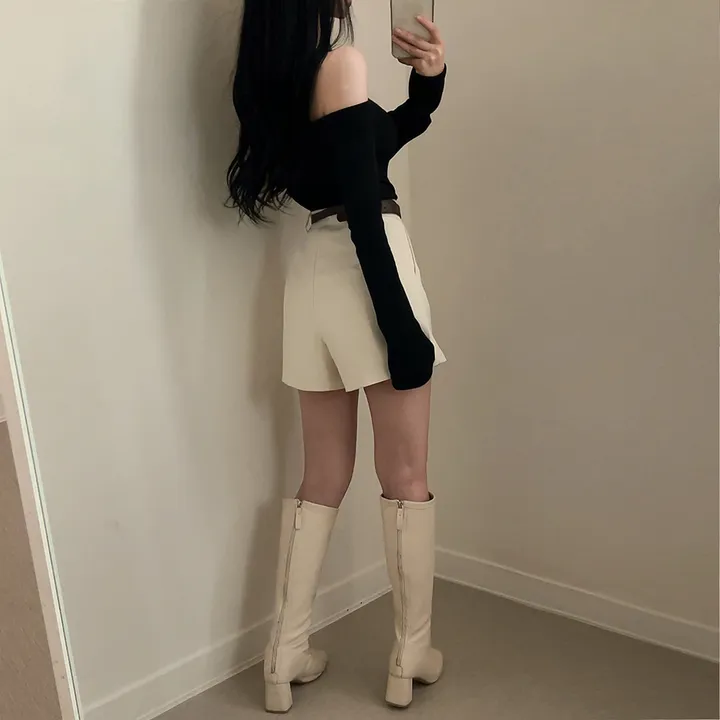 [데일리/벨트SET] 코지 원핀턱 벨트 슬랙스 숏팬츠 상세 이미지 37