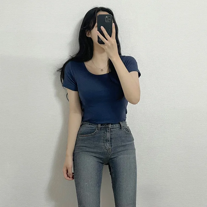 [🔥단독13컬러/7만장돌파🔥묶음할인]유넥 팔라인 이뻐보이는 VER2. 쫀쫀 면 반팔티셔츠 상세 이미지 25