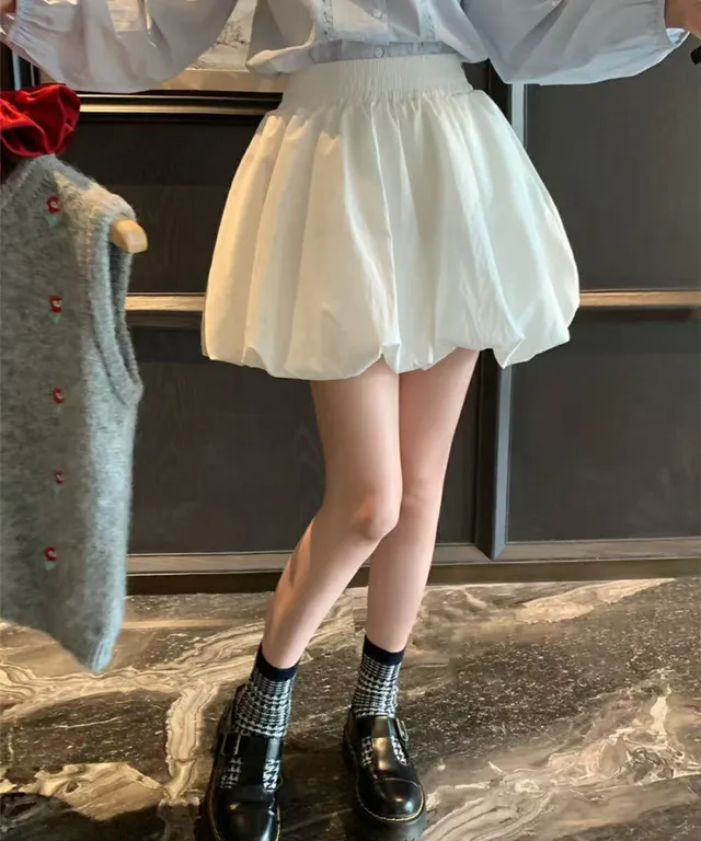 벌룬 빠스락 스커트(2컬러/국내)