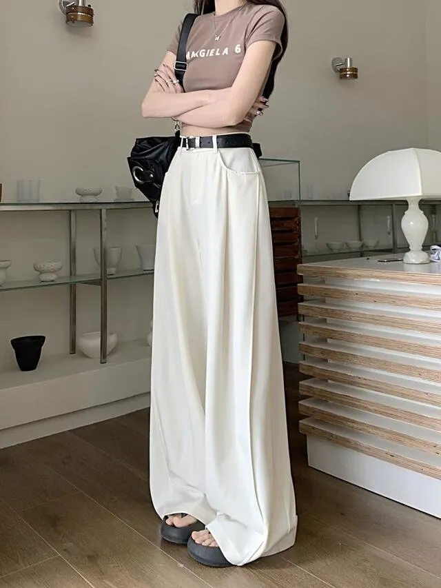 [S~4XL] 짐빔 와이드팬츠 여리여리핏 투핀턱 슬랙스 뒷밴딩 맥시 와이드 핀턱 봄 여름 슬랙스 밴딩팬츠 빅사이즈 정장바지 루즈핏 하이웨스트 상세 이미지 31