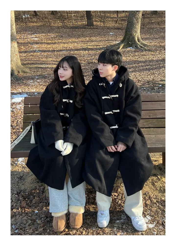 [최저가/숏&롱] 떡볶이 후드 겨울 가을 코트 고퀄리티 남녀공용 아우터 자켓 오버핏 빅사이즈 커플룩 시밀러룩 상세 이미지 10