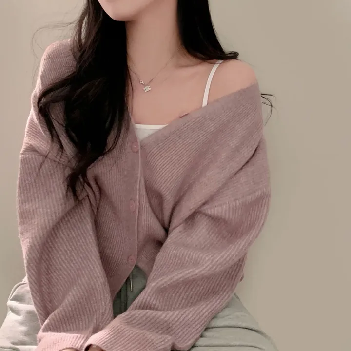 [인생가디건🤍]극여리 루즈핏 울 브이넥 니트 가디건 - 8color 상세 이미지 73