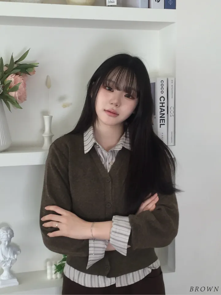 {✩봄 신상 / 넉넉 여리핏✩} 🌸팔뚝살 커버 맛집🌸 파스텔 니트 브이넥 가디건 상세 이미지 8