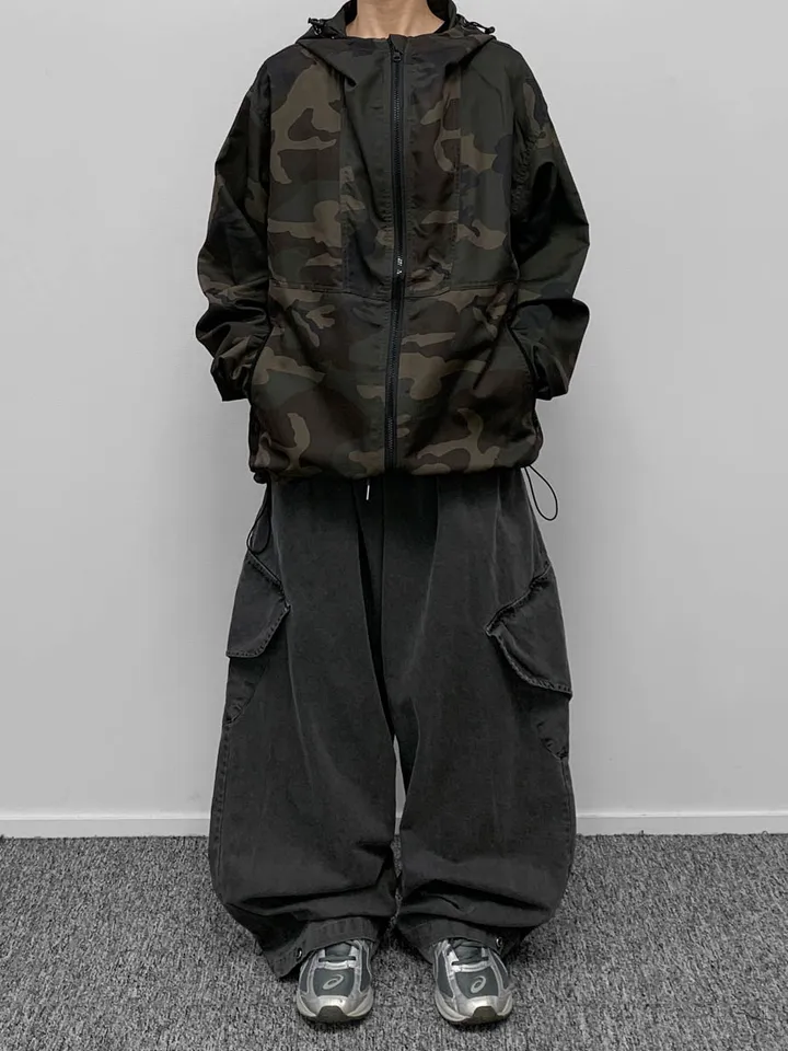 [🖤unisex] 카모 윈드 브레이커 상세 이미지 8