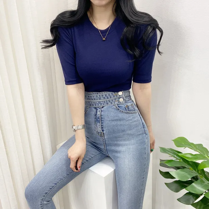 🚀당일발송🚀[묶음할인/데일리] 봄 여름 메이 부들 샤베트 5부 티셔츠 이너티 상세 이미지 51